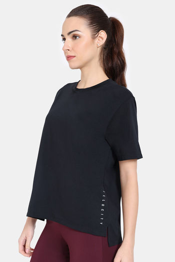 Buy Zelocity Relaxed Cotton Top - Jet Black